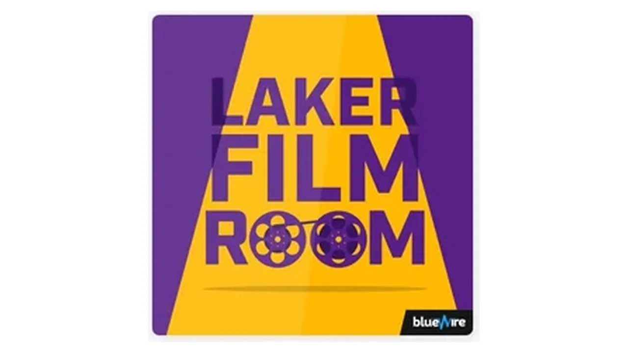 Laker Film Room cover art: the name in purple over a gold spotlight, with two film reels.